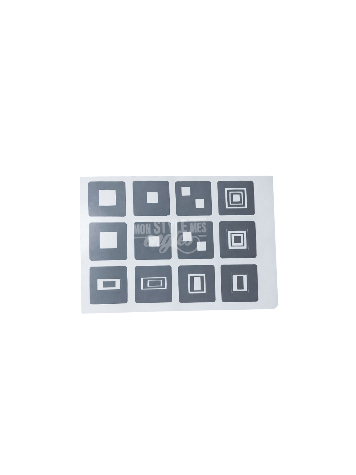 Stencil Carrés Rectangles MSMO – Pochoir Géométrique | 5,95€