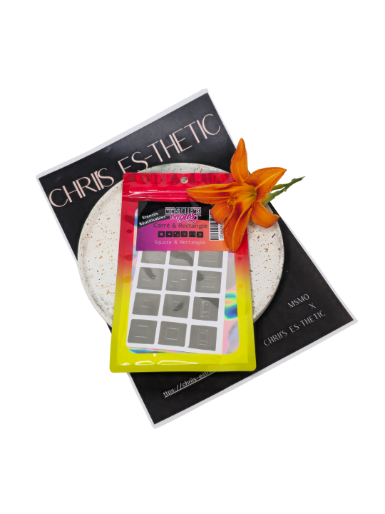 MSMO Quadrate Rechtecke Schablone – Geometrisches Nail Art | 5,95€