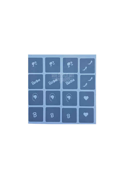 Stencil Girly #1 MSMO – Pochoir Girly Glamour Nail Art | 8,95€