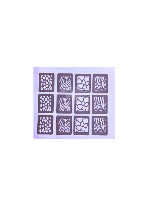 Stencil Savane Chic MSMO – Pochoir Animal Print Nail Art | 5,95€