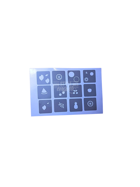 MSMO Gourmand Fruit Stencil – Fruit Nail Art Stencil | 5,95€
