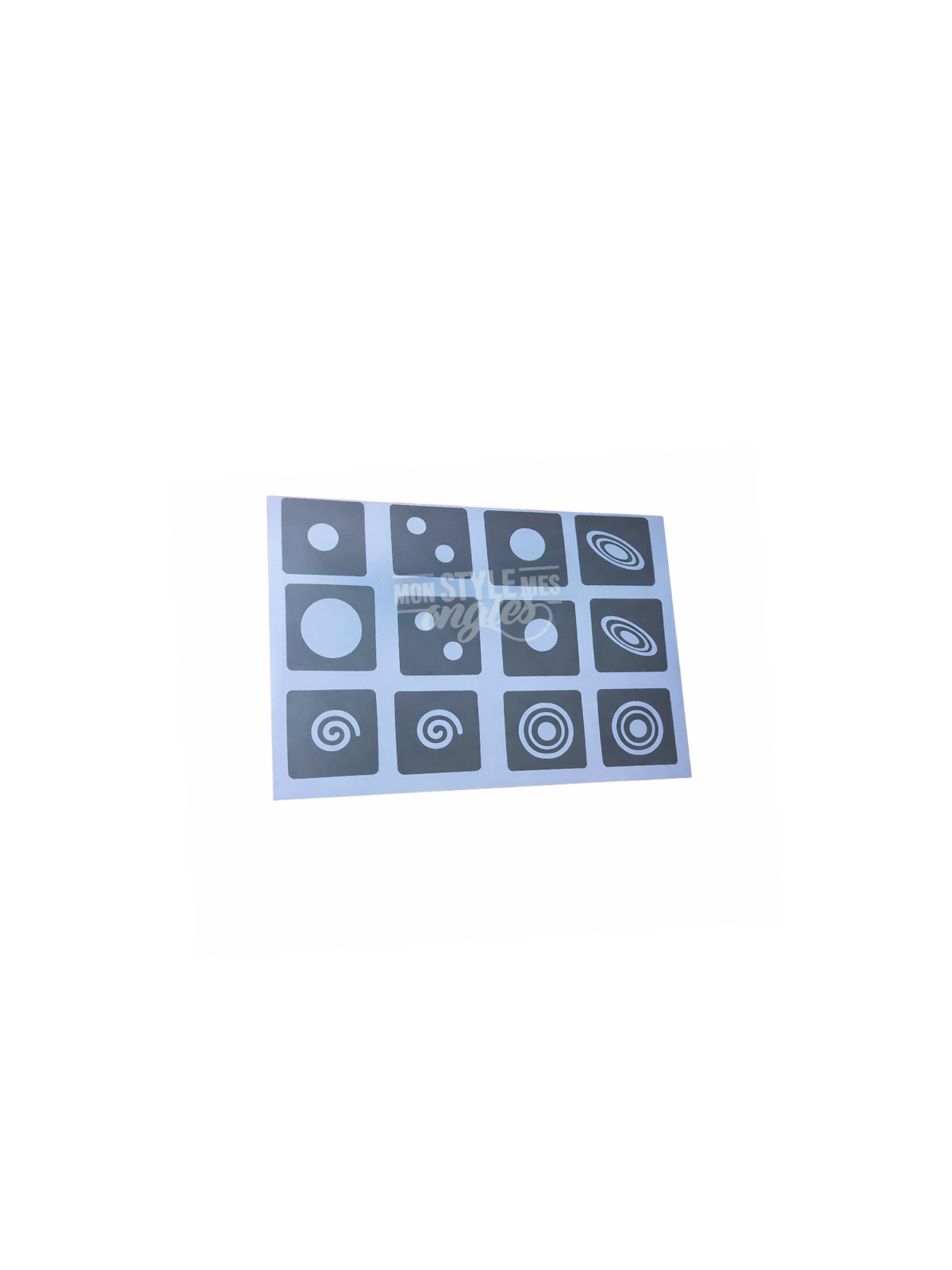Stencil Cercles Spirales MSMO – Pochoir Hypnotique Nail Art | 5,95€