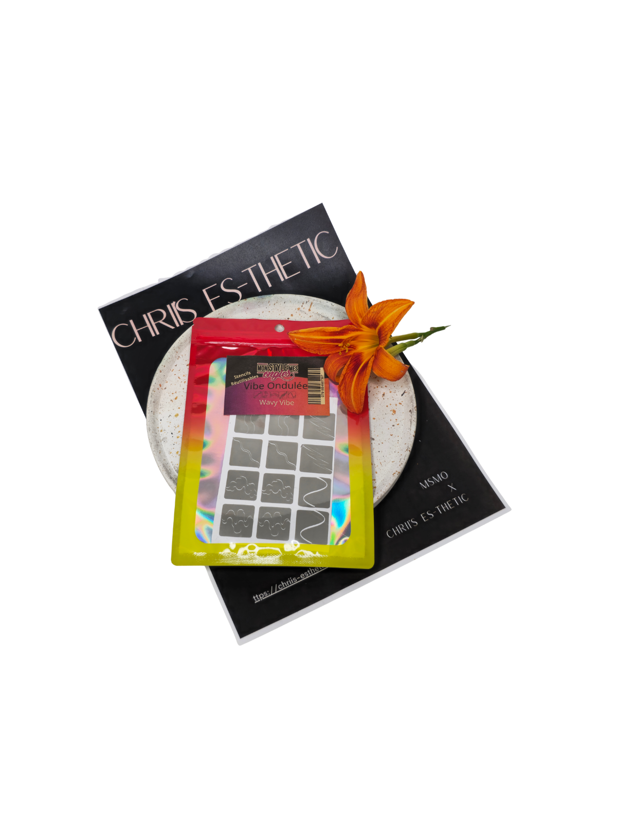 MSMO Vibe Ondulée Stencil – Fluid Artistic Nail Art | 5.95€