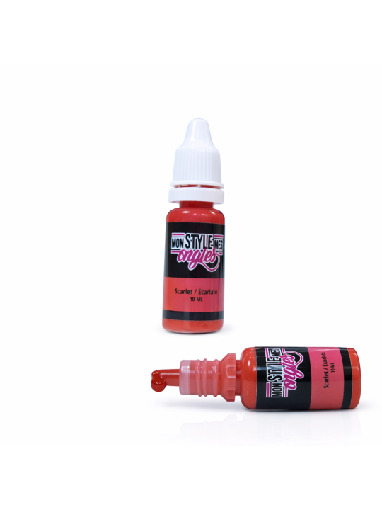 Peinture Airbrush MSMO Écarlate - Nail Art Prête à l'Emploi | 10 ml
