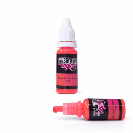 Peinture Airbrush MSMO Fluo Scarlet – Coucher de Soleil | 10 ml