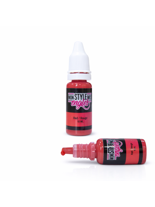Peinture Airbrush MSMO Rouge – Nail Art Prête à l'Emploi | 10 ml