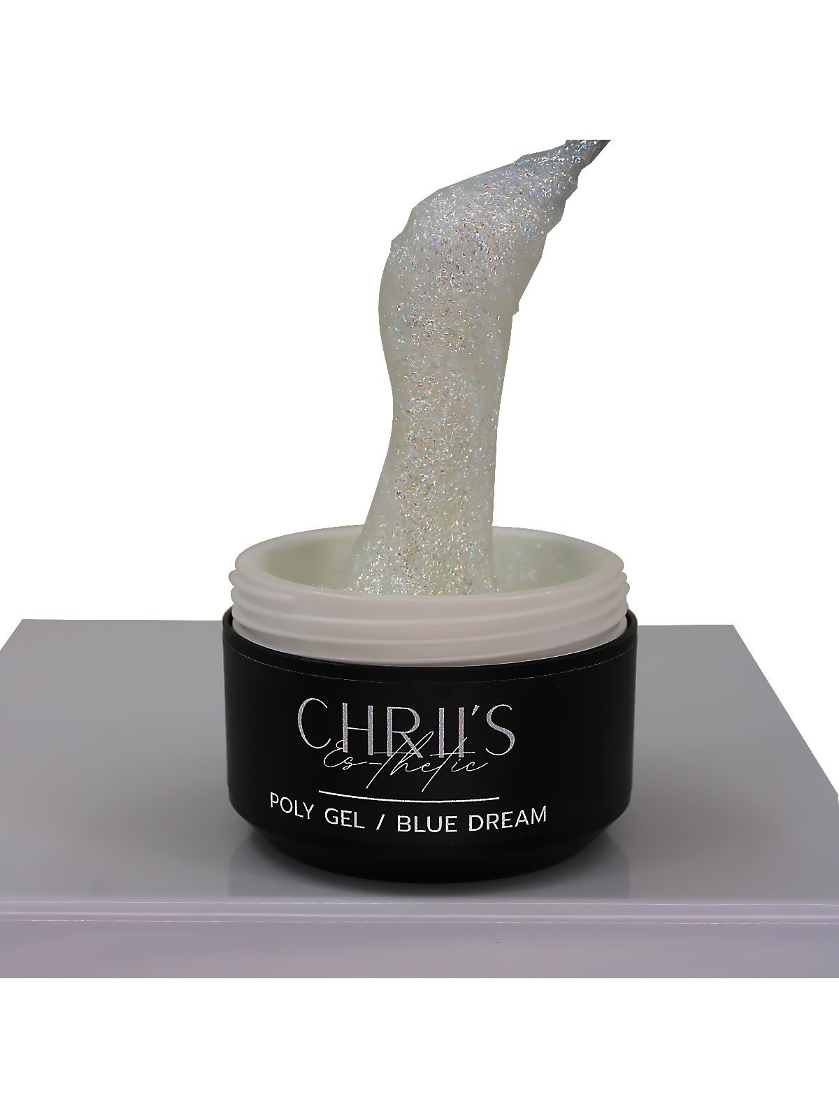 Polygel Blue Dream - Polygel bleu paillettes, vegan | 30/50 ml
