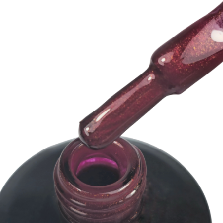 All I Want – Vernis Semi-Permanent UV/LED Rouge Bordeaux Pailleté Gold