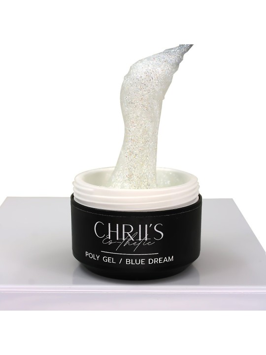Polygel Blue Dream - Blaues Holografisches Polygel, vegan | 30/50 ml