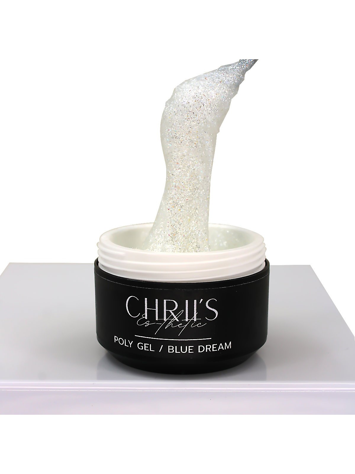 Polygel Blue Dream - Blue Holographic Glitter Polygel, Vegan | 30/50 m