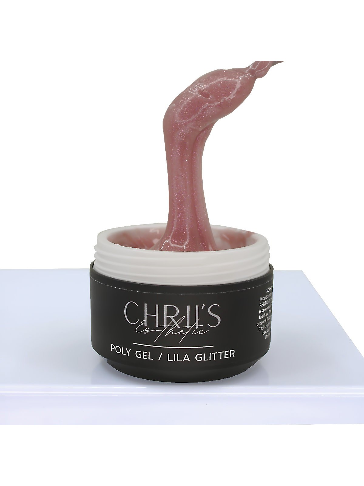 Polygel Lila Glitter - Lila Roze Glitter Polygel, vegan | 50 ml