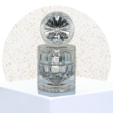 Polygel Golden White – White Gold Glitter Polygel, Vegan | 30/50 ml