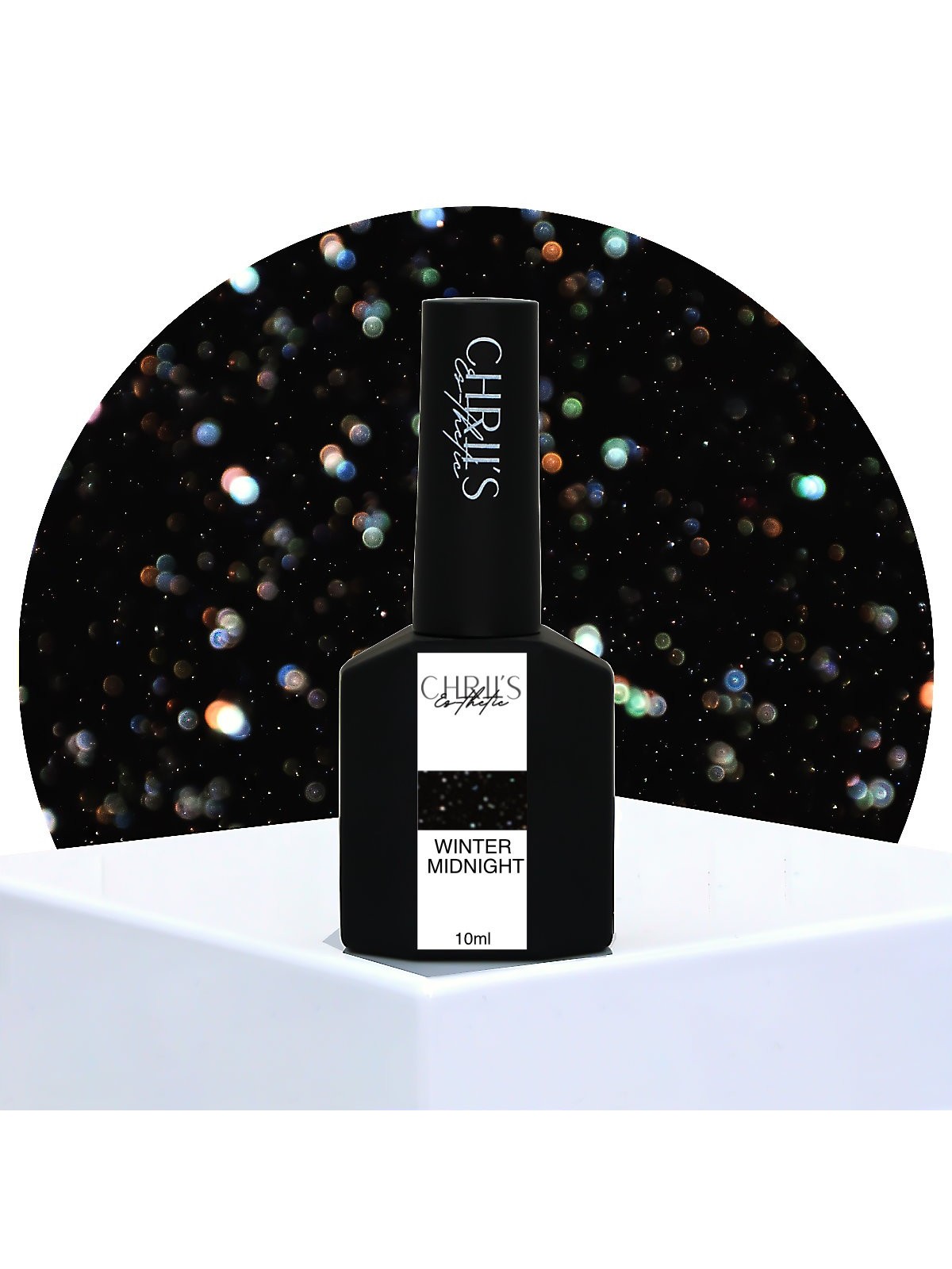 Winter Midnight – Semi-permanenter UV/LED Nagellack Glitzerschwarz