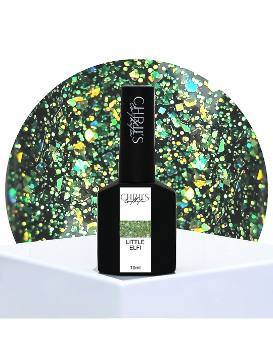 Little Elfi – Semi-Permanent UV/LED Glitter Multi-Tone Green Nail