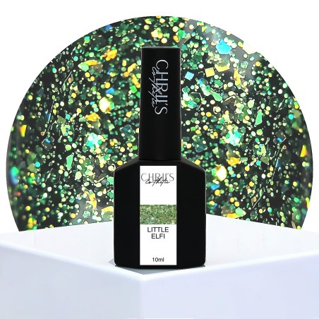 Little Elfi – Semi-permanenter UV/LED Nagellack Glitzer Multiton Grün