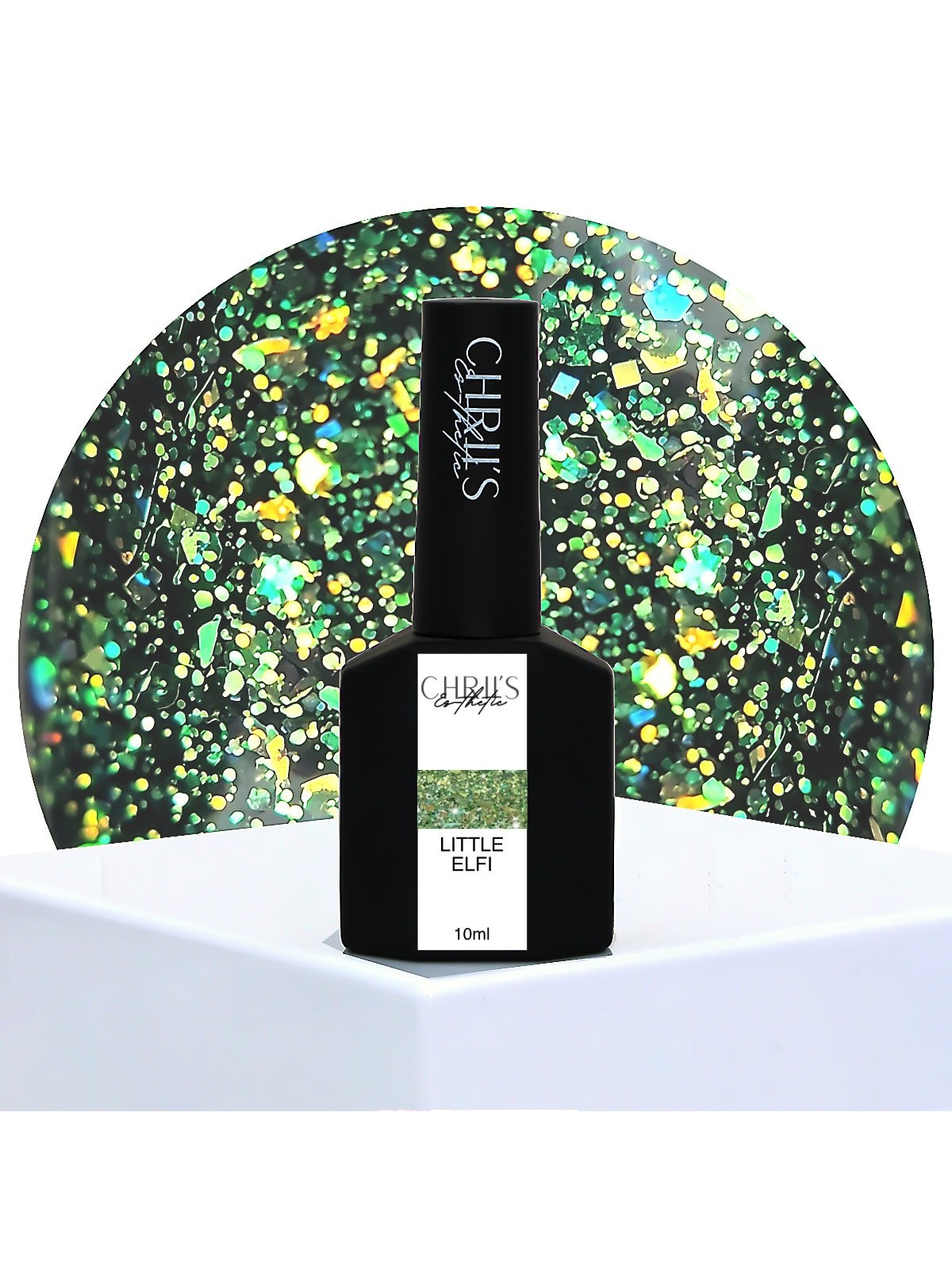 Little Elfi – Semi-permanenter UV/LED Nagellack Glitzer Multiton Grün