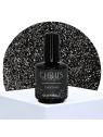 Silver Bells – Semi-Permanent UV/LED Glitter Black Silver Nail Polish