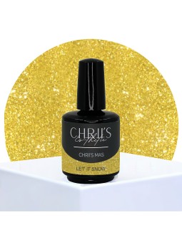Let'it Snow – Semi-Permanent UV/LED Glitter Gold Nail Polish | 15 ml