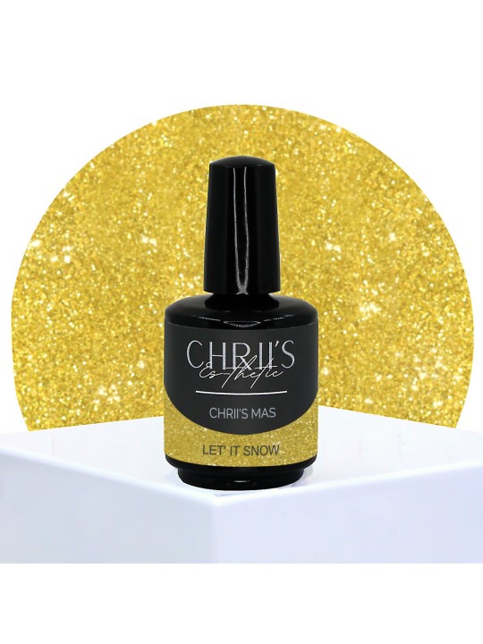 Let'it Snow – Semi-permanente UV/LED Nagellak Glittergoud | 15 ml