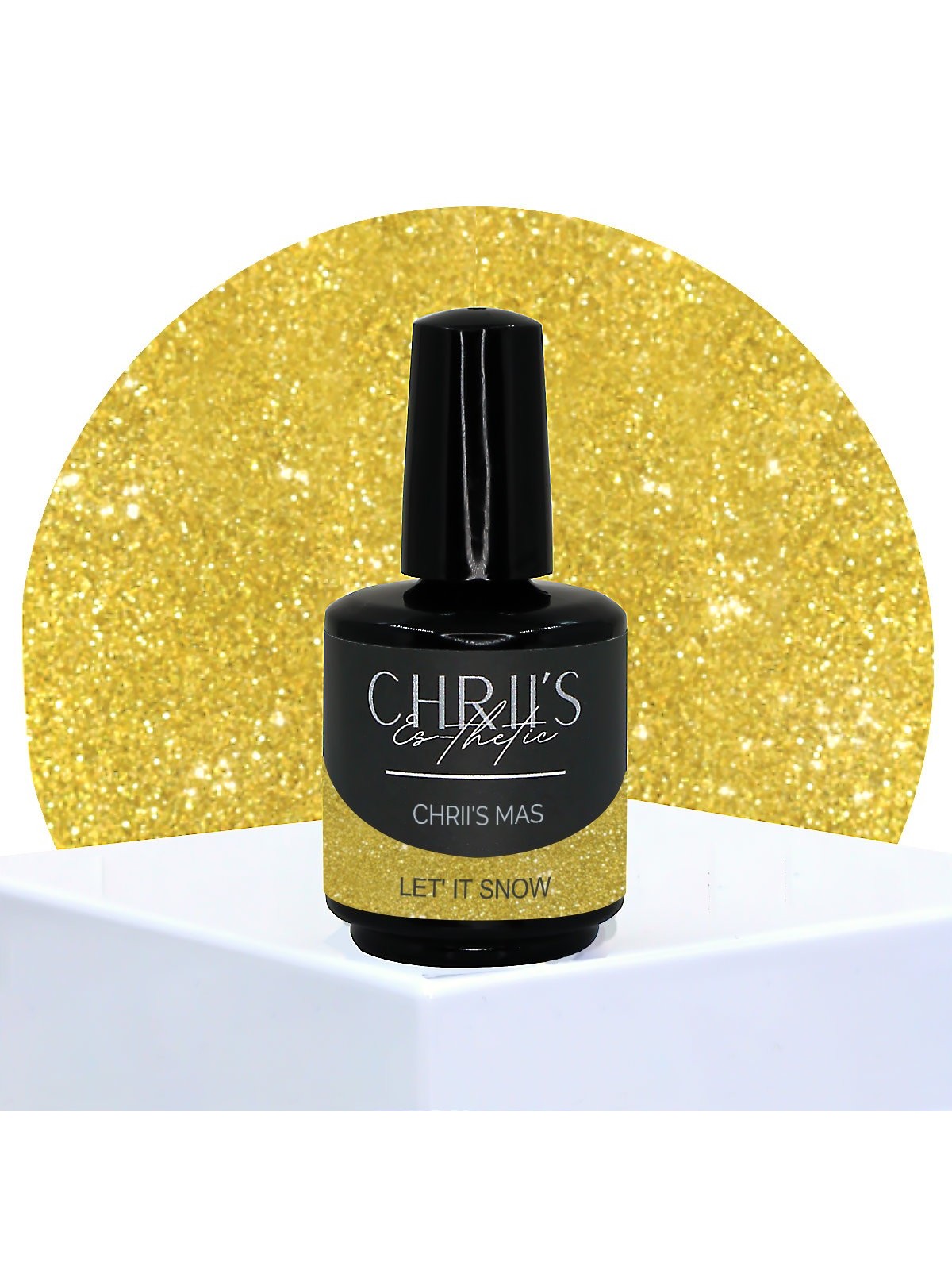 Let'it Snow – Semi-permanente UV/LED Nagellak Glittergoud | 15 ml