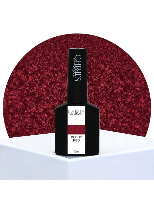 Berry Red – Vernis Semi-Permanent UV/LED Rouge Irisé | 10 ml