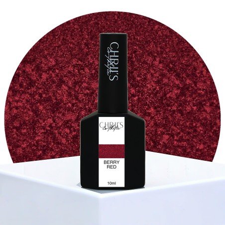 Berry Red – Semi-Permanent UV/LED Iridescent Red Nail Polish | 10 ml