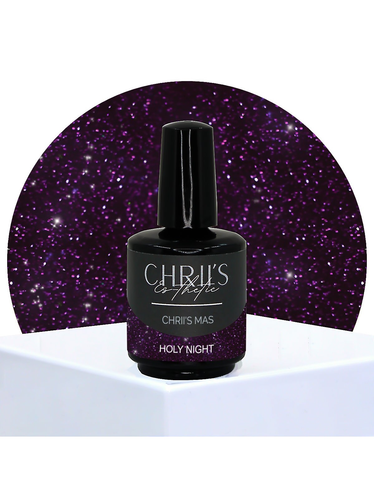 Holy Night – Semi-permanenter UV/LED Nagellack Glitzermalve | 15 ml